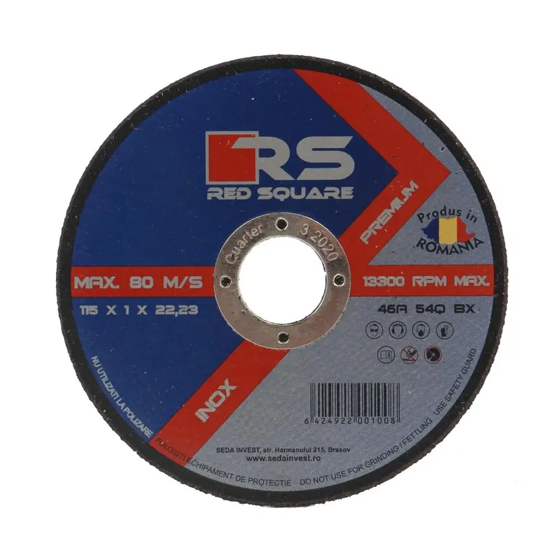 Disc debitare inox, Red Square DRSQPROF1151, 115 x 22.2 x 1 mm buc
