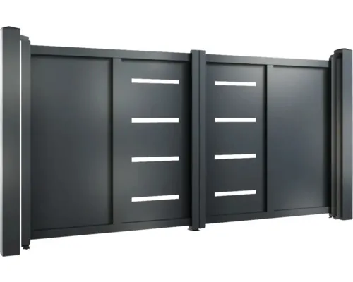 Poartă batantă VIRTUOSO Thor aluminiu 350x180 cm antracit RAL 7016 buc