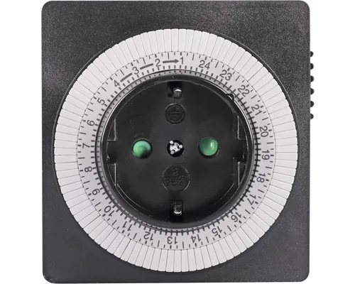 Priză programabilă mecanic, compactă 3500W, negru buc
