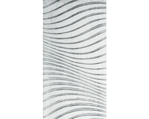Covor pufos Solevito Cutout Wave gri 80x150 cm buc