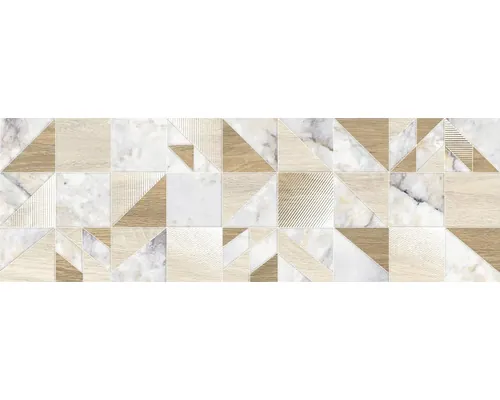 Faianță decorativă Gioia mix alb lucios rectificată 24,4x74,4 cm pac