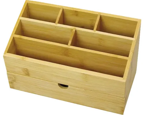 Organizator cosmetice, 6 compartimente 1 sertar, bambus buc