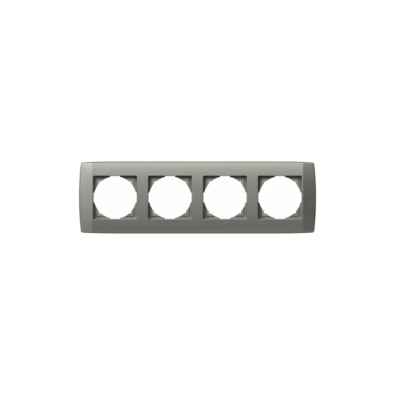 Rama decorativa cvadrupla TEM, Logiq, 4 module, plastic, titan