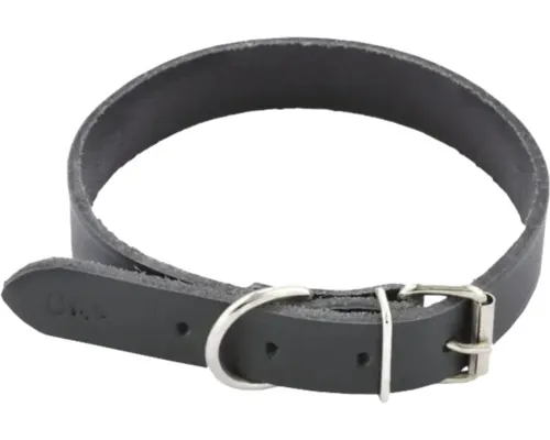 Zgardă DogTech din piele 4x80 cm negru buc