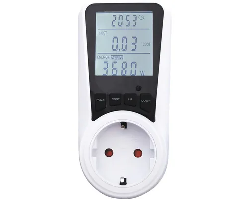 Adaptor priză cu contor electronic Commel max. 3680W, display LCD buc