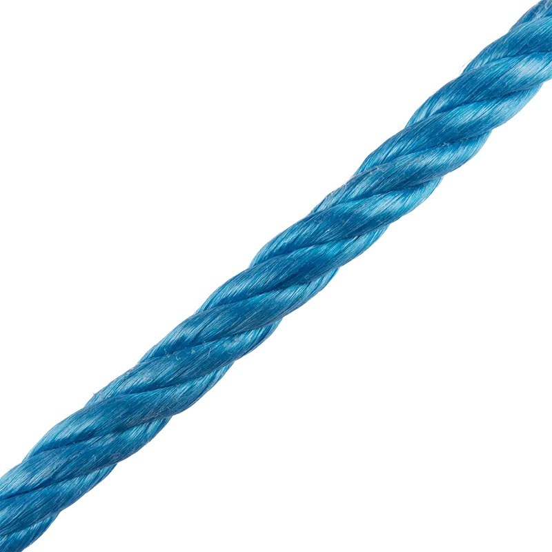 Franghie din polipropilena, rasucita, albastru, grosime 14 mm