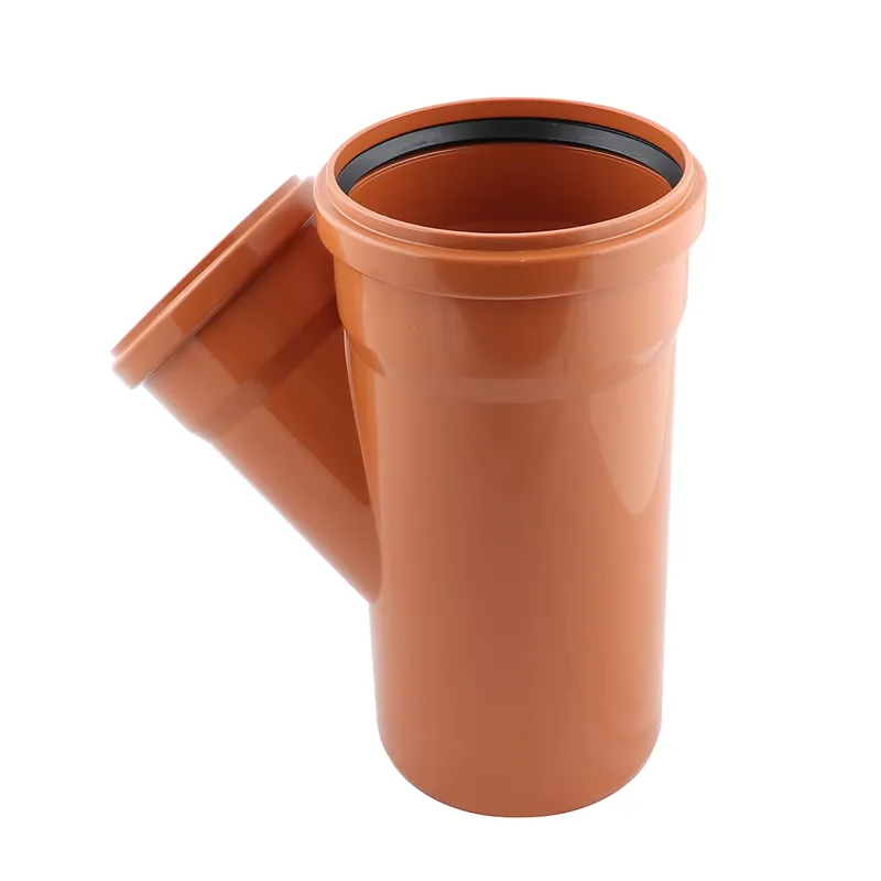 Ramificatie PVC, cu inel, D 160 x 160 mm, 45 grade, portocaliu
