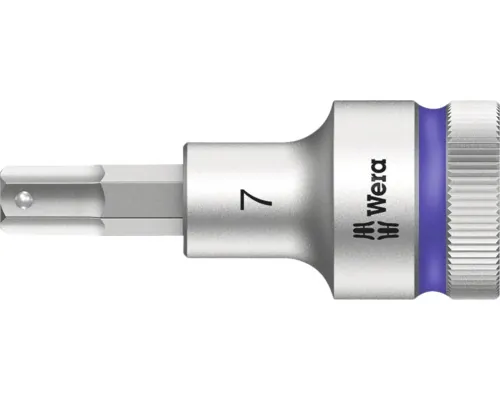 Cap cheie tubulară Wera 8740 C HF Hex-Plus 7x60mm, din oțel crom-vanadiu buc