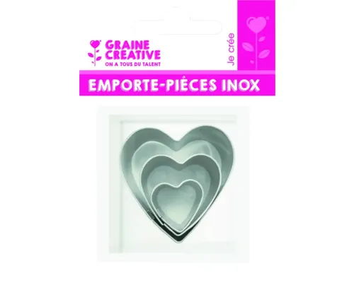 Set 3 matrițe inox inimi GC265046 buc