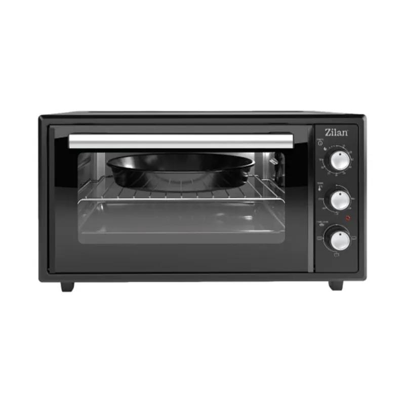 Cuptor electric Zilan ZLN5649, putere 2000W, capacitate 45L, timer, termostat, 3 trepte putere, interior emailat, negru