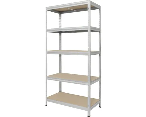 Raft metalic Kovona Futur 900x450x1800 mm, max. 175 kg/poliță, montaj rapid cu cleme, argintiu buc
