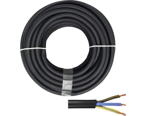 Cablu cauciuc MCCM (H05RR-F) 3x1,5 mm² negru, inel 20m buc