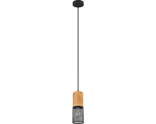 Pendul Trio Tosh E27 max. 1x40W, negru/lemn buc
