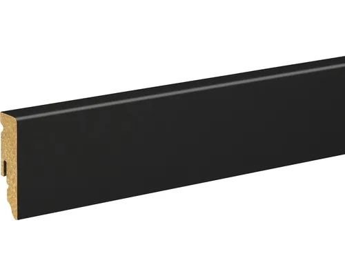 Plintă MDF Neuhofer FU062L negru mat 2400x58x15 mm buc