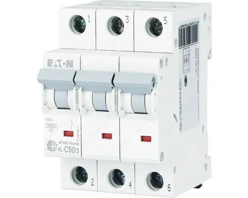 Disjunctor electric modular Eaton xPole Home 3P 50A 4,5kA, curbă C buc