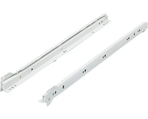 Glisiere tip șină cu roți Hettich FR302 250mm, max. 15kg, culoare albă, 1 pereche buc