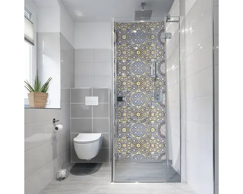 Tapet baie/duș mySpotti Fresh Arabesque folie PVC rigidă 255x100 cm buc
