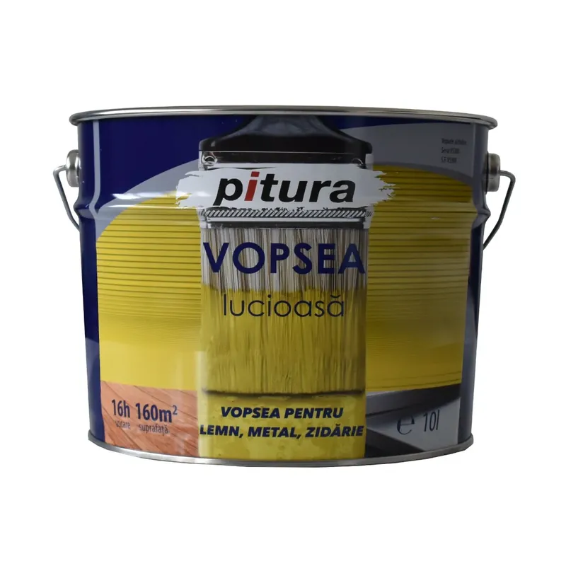 Vopsea alchidica pentru lemn / metal, lucioasa, Pitura, interior / exterior, verde V53551, 10 L bucată