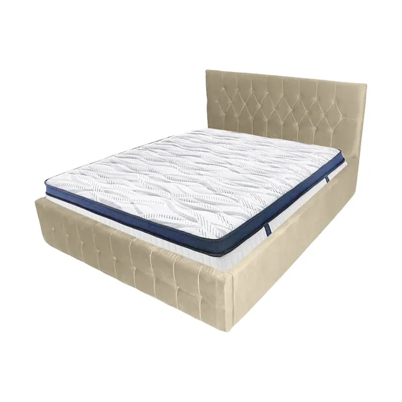 Pat catifea Diamond, somiera inclusa, 213x168x100 (160x200) cm, culoare , pal