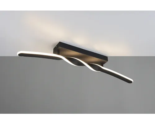 Plafonieră/aplică cu LED integrat Ginko 18W 1980 lumeni, negru buc