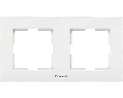 Ramă aparataje Panasonic Karre Plus 2 posturi, montaj orizontal, alb buc