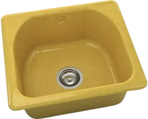Chiuvetă bucătărie granixit 1 cuvă FAT Camel 207 51x46x21 cm fără picurător galben buc