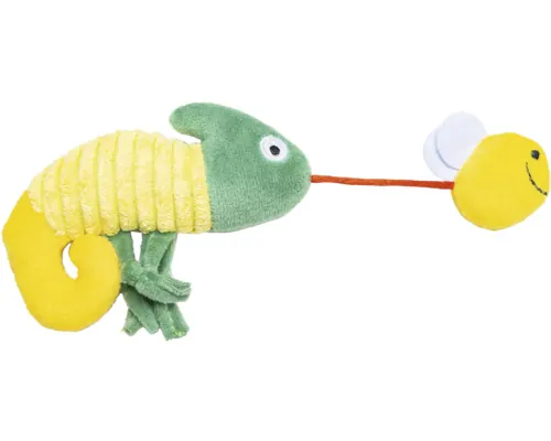 Jucărie pisici Beeztees Dschungel Noeki cameleon cu iarba mâței 19x8x2 cm buc
