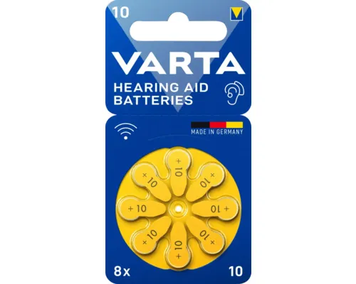Baterii aparat auditiv Varta 10 1,45V, pachet 8 bucăți pac