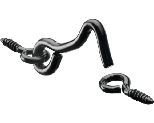 Cârlig de furtun 6x37mm Hettich, oțel negru pac