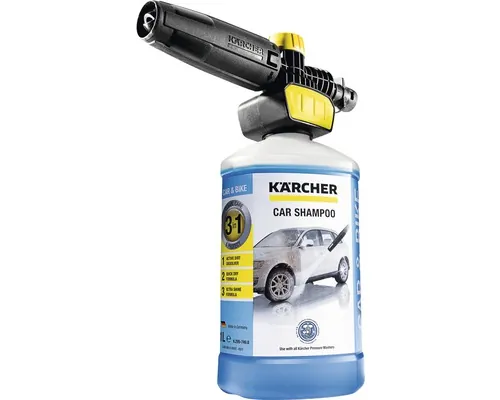 Duză pentru spumare cu soluție de curățat auto Kärcher 3-in-1 Car Shampoo 1L pentru aparate de spălat cu presiune buc