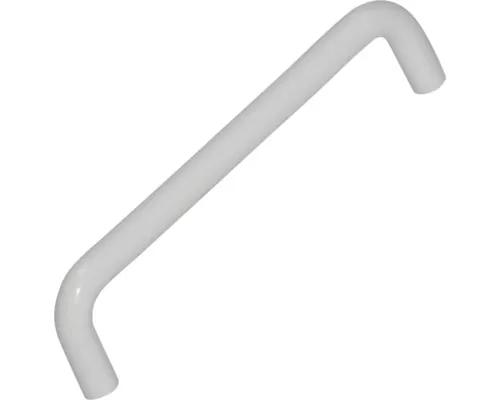 Mâner pentru mobilă distanță perforații 128mm, plastic alb buc