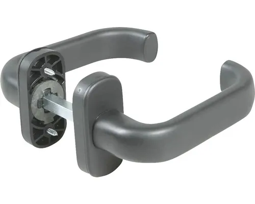 Mânere cu rozetă pentru poartă culisantă IBFM 536N + 537N L= 50 mm, pentru cilindru, negru buc