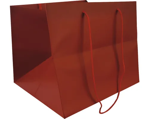 Pungă cadou premium 30x27x27 cm roșie buc