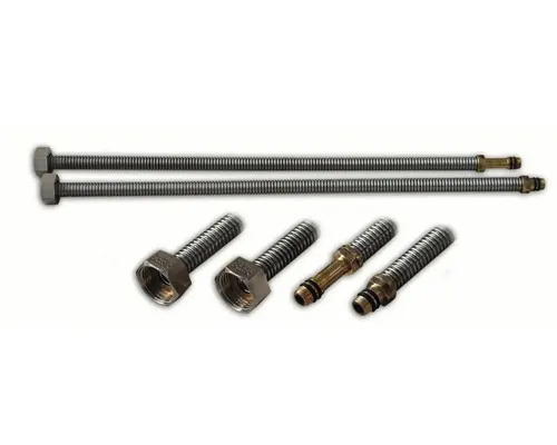 Racord gofrat apă monobloc din inox 40 cm, cu ștuț lung buc