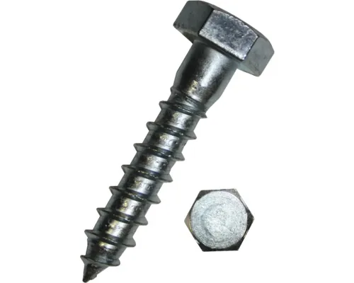 Holșuruburi cu cap hexagonal Dresselhaus 10x60 mm DIN571 oțel zincat, 50 bucăți, pentru lemn pac