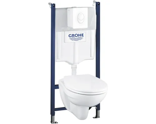 Set vas WC cu rezervor, mecanism și capac GROHE Solido, evacuare orizontală, alb buc