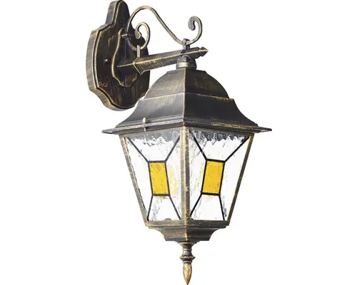 Aplică exterior felinar în jos Lalumi Janel E27 max. 1x60W IP44, negru/auriu buc