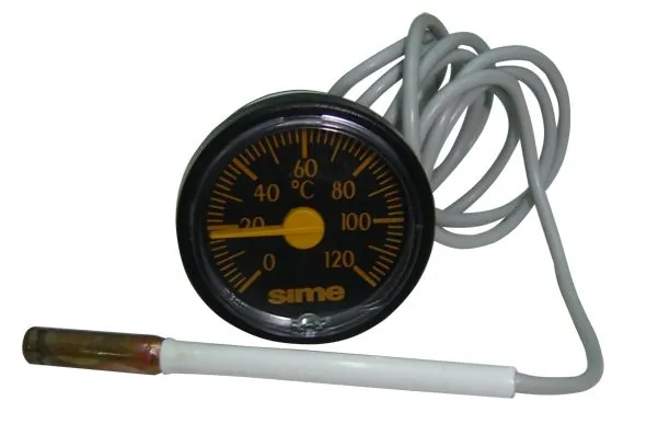 TERMOMETRU CIRCULAR CU TUB CAPILAR 120 C, D36 PT CAZAN RMG, DUETTO, AQUA, ARB