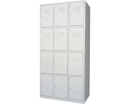 Vestiar metalic cu 12 cușete 890x450x1800 mm, fără poliță în cușetă buc