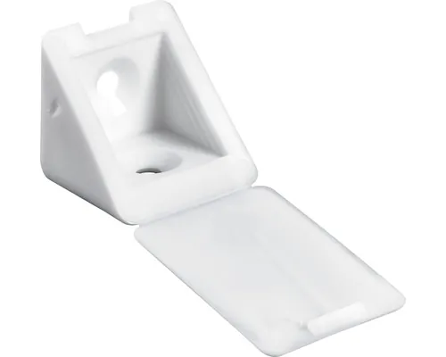 Colțar de legătură Hettich 22x24x22 mm, plastic alb, pachet 20 bucăți pac