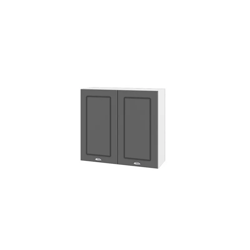 Corp suspendat bucatarie Brista 80 cm, 2 usi, gri/alb