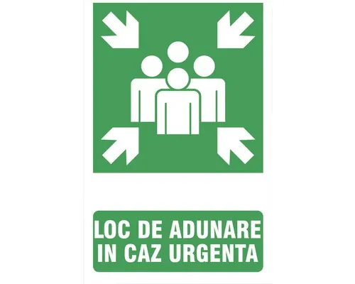 Indicator semnalizare „Loc de adunare în caz de urgență” buc