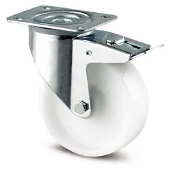 Roata pivotanta cu frana otel/poliamida 100mm/200kg cu placa 3477-UOO100-P62 Tente
