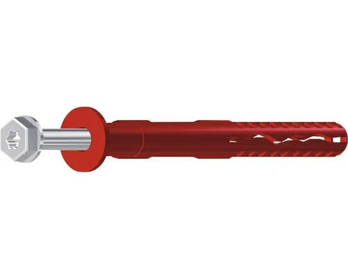 Dibluri plastic cu șurub Tox Fassad 14x180 mm, 25 bucăți, cap hexagonal, pentru rame/tocuri pac