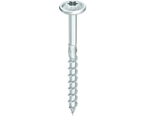 Șuruburi pentru lemn cu cap bombat Torx Heco Topix-Plus 8x120 mm oțel zincat albastru, 50 bucăți, filet parțial pac