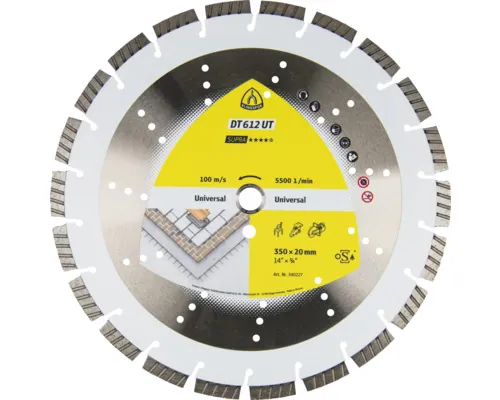 Disc diamantat universal Klingspor DT 612 UT SUPRA Ø350x3x20 mm buc