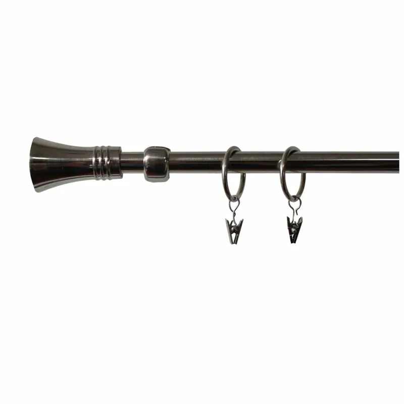 Galerie metal, DE-SJ85N, nichel, 19 mm / 240 cm, accesorii incluse set