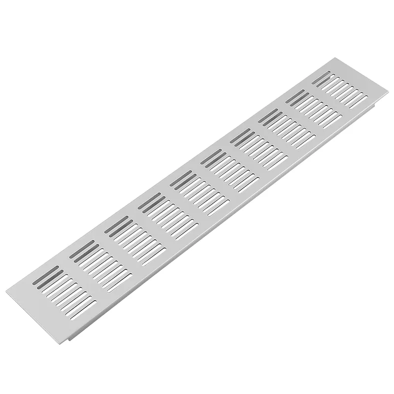 Grila ventilatie, aluminiu mat, 7 x 45 cm