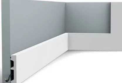 SKIRTING SATIN FINISHED, VOPSITA ALB, 200X8X1,5CM, SSL002 - LUNGIME 2M