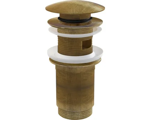 Ventil lavoar metalic cu click clack Alca 5/4”, dop mare, bronz antic buc